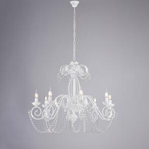 BeLight Damasco lampadario 8 luci Bianco Shabby