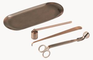 Set di 4 candele in metallo Flame