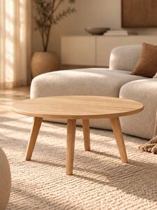 Tavolino da salotto con piano in rovere massello Oak