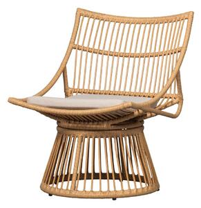 Poltrona da esterno di colore naturale in rattan artificiale Alatna – WOOOD