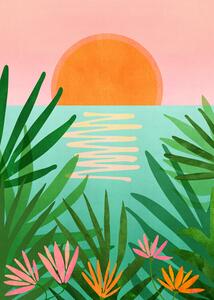 Illustrazione Tropical View, Kristian Gallagher