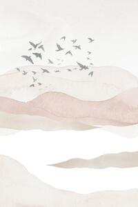 Illustrazione Mountains in pink 3, Sally Ann Moss