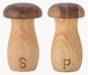 Set saliera e pepiera in legno di albero della gomma Rahim, set da 2