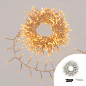 Catena di luci 15 metri da 750 Led Mini Millepiedi Bianco Caldo con cavo trasparente Wisdom