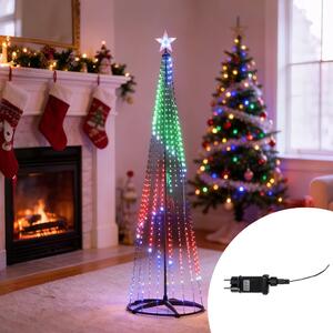 Albero luminoso a cono Smart da 550 Led altezza 2 metri RGBIC con telecomando Wisdom