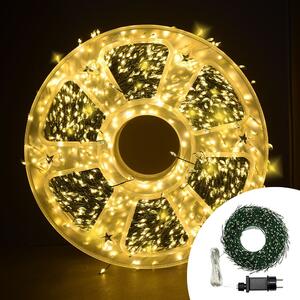 Stringa 45 metri da 3000 Microled filo di rame Bianco Caldo cavo verde Wisdom