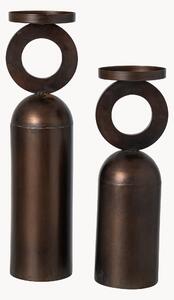 Set di 2 candelabri in ferro Ring