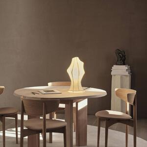 Ferm LIVING fermLiving lampada da tavolo Dea, ferro, pile, bianco, altezza 42 cm