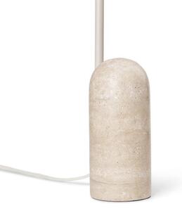 Ferm LIVING fermLiving Arum lampada da tavolo, beige, marmo, acciaio, 50 cm