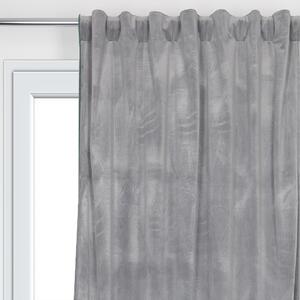 Tenda Misty grigio fettuccia con passanti nascosti 135 x 280 cm