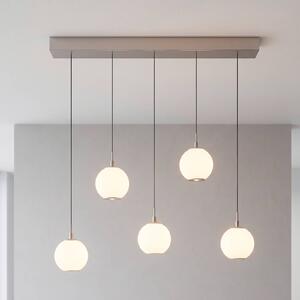 Paul Neuhaus Lampada a sospensione Sandora, dimmerabile, Crema / Ambra, Soggiorno / Sala da pranzo, Metallo, Moderno, Lampada a sospensione