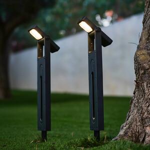 Lumisky Lampioncino LED solare Brity, nero, con picchetto da infilare nel terreno, Brity, Nero, Plastica, Moderno, Lampada da esterni