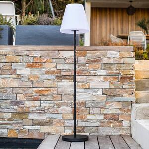 Lumisky Lampada da terrazza a LED e energia solare Standy, bianca/grigia, altezza 150 dimmerabile, Alluminio / Grigio / Zincato, Metallo, Moderno