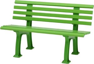 Panchina da giardino Antigua | 2 posti | verde mela | HxLxP 74x120x54cm | plastica resistente agli agenti atmosferici e ai raggi UV | panchina da parco Panchina da esterno Balcone da giardino Terrazza