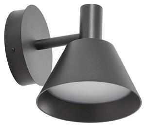 Lampada da parete per esterni a LED Lucande Tabena, nero opaco, IP44, CCT