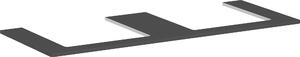 Hansgrohe Xelu Q Console avec 2 découpes, 1360x550, pour vasque à poser, polie, 54099910, 54099910