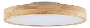 Lindby Plafoniera LED Lanira, Ø 50 cm, legno, telecomando, CCT