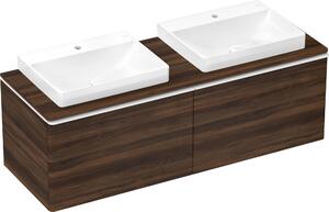 Hansgrohe Xelu Q Console avec 2 découpes, 1560x550, pour vasque à poser 600x480mm, polie, 54112630, 54112630