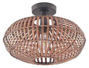 Plafoniera Lindby Majeora, Ø 40 cm, marrone, bambù