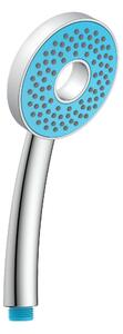 Rubinetto da bagno RIO a forma di anello, soffione doccia, erogatore doccia, miscelatore doccia, finitura cromata/turchese