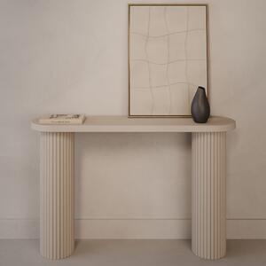 Console D'entrée 2 Tiroirs Laquée Blanche - Tableau D'appoint En Bois - Estea Mobili