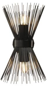Applique da parete Art Déco nera 2 luci - Broom