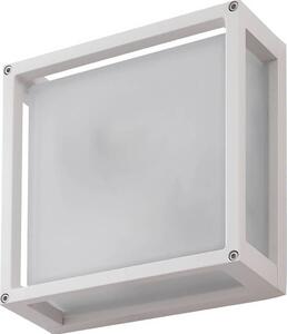 Lucande lampada da parete per esterni Aurelien, bianco, sensore, 25 x 25 cm