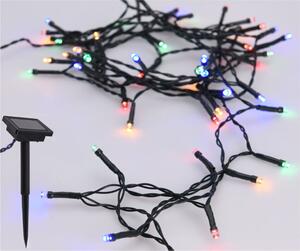 Catena luminosa a filo solare - colorata / multicolore - con 50 LED