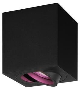 Ledvion, faretti a incasso LED, colore nero, forma quadrata, 4,9W, RGB, con controllo intelligente della luminosità