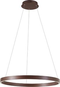 Lucande LED a sospensione Yonam, Ø 80 cm, a 1 luce, marrone, CCT