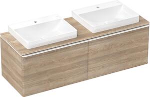 Hansgrohe Xelu Q Console avec 2 découpes, 1560x550, pour vasque à poser 600x480mm, polie, 54112230, 54112230