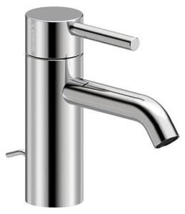 Miscelatore monocomando da lavabo Herzbach DEEP, misura S (115 mm), con gruppo di scarico a tirante, cromato