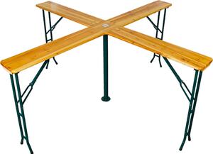Tavolo tenda da birra XXL pieghevole | con portaombrelli | HxLxP 102x240x30cm | legno laccato | per 20 persone | tavolo da bar Quattro set tenda da birra tavolo da bar
