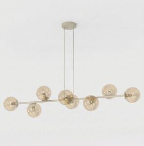 Lampadario a Sospensione MAGNUS 8 Mokka 8xE14 in Acciaio