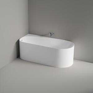 Vasca da bagno freestanding ONDA CORNER - Acrilico - Bianco, lucido - Installazione a sinistra - 170 x 78 x 58 cm