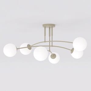 Plafoniera da soffitto PREGOS 6 in acciaio 6xE14 - Mokka