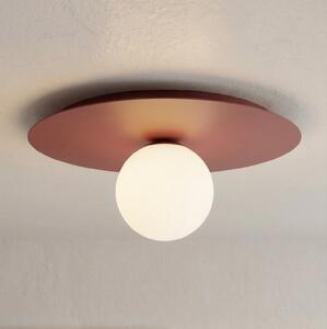 Plafoniera da soffitto SOLAR 1 E14 in Acciaio - Mokka o Burgundy