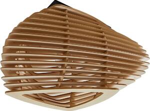 Plafoniera Lindby Sanza, 50 cm, legno, curva