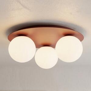 Plafoniera da soffitto SOLAR 3 3xE14 in Acciaio - Mokka o Burgundy