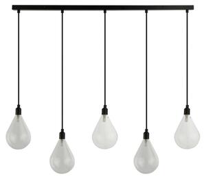 HOME DELUXE Lampada a sospensione in vetro CELIA Trasparente - 5 luci - Luce a sospensione, luce in vetro, luce a goccia