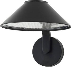 Lindby LED lampada da parete Capelo, nero, metallo, Ø20cm