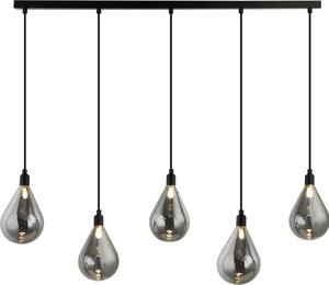 HOME DELUXE lampada a sospensione in vetro CELIA grigio fumo - 5 luci | luce a sospensione, luce in vetro, luce a goccia