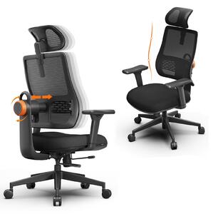 Newtral MagicH Sedia ergonomica Poggiatesta 3D Plain Sedia da ufficio senza poggiapiedi Nero