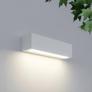 Applique da esterni a LED Lengo Lucande, Bianco / Opale, Alluminio, Moderno, Applique LED da esterni