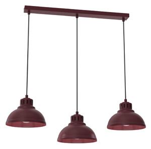 Lampadario a sospensione con cavo SVEN 3xE27/15W/230V bordeaux