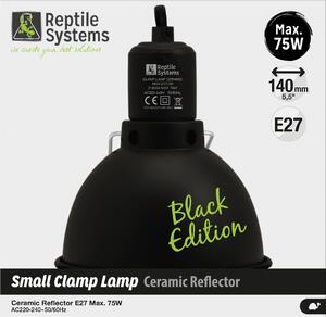 Lampada a pinza Reptile Systems con riflettore, edizione nera - S (Ø 140 mm)