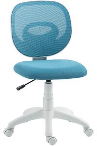 HOMCOM Sedia ergonomica da ufficio con schienale a C e altezza regolabile, 59,5x53x89 cm, Blu | Aosom Italy