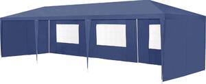 [Padiglione 900x300x255cm Tenda da giardino Tenda per feste Padiglione da giardino Tenda per birra Tendone blu scuro