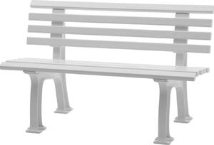Panchina da giardino Antigua | 2 posti | Bianco | HxLxP 74x120x54cm | Plastica resistente agli agenti atmosferici e ai raggi UV | Panchina da parco Panchina da esterno Balcone da giardino Terrazza