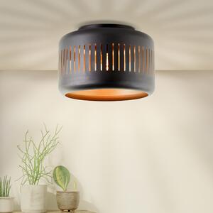 BRILLIANT, plafoniera a soffitto, diametro 38 cm, nero/oro